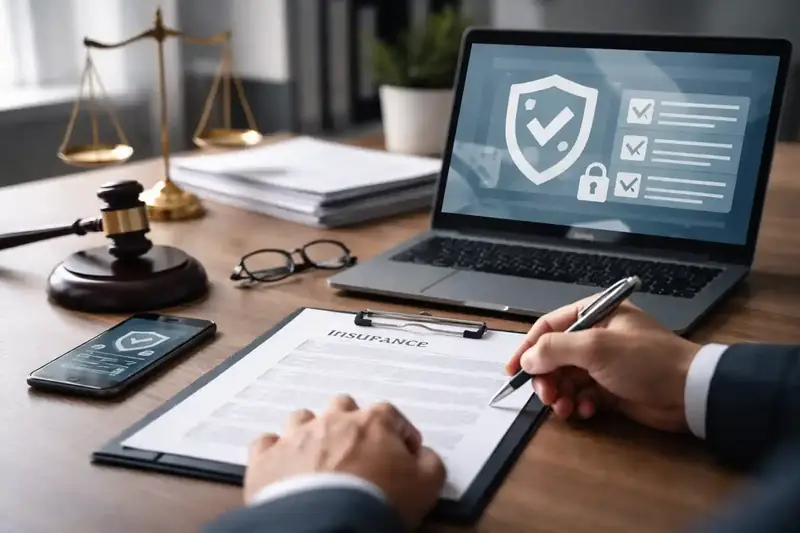 Droits résiliation assurance - balance de justice et documents