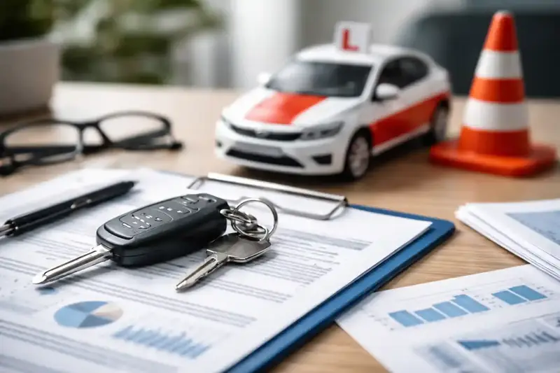 Clés de voiture sur documents assurance auto - bonus-malus 2026